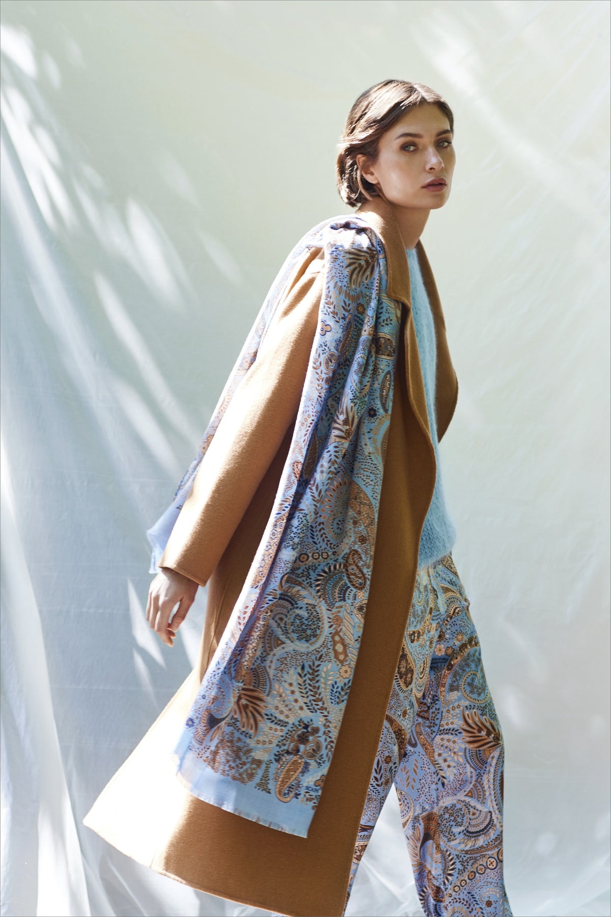 WOOL SILK BLEND PAISLEY PRINT SHAWL ROSALY - Accessoires - SCAPA FASHION - SCAPA OFFICIAL