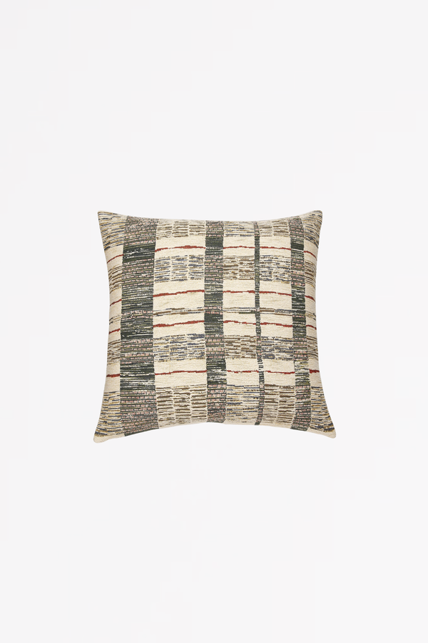Perth Cushion Cover- sand & hunting green