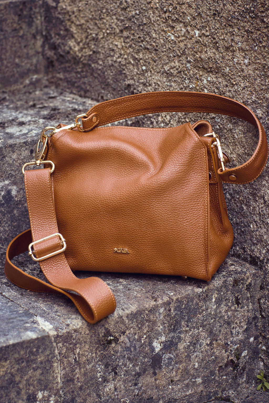 LEATHER HANDBAG LYDIA - BAGS - SCAPA FASHION - SCAPA OFFICIAL