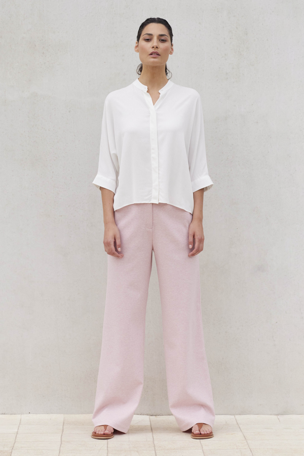JERSEY COTTON WIDE LEG TROUSERS PRINCESS - TROUSERS - SCAPA FASHION - SCAPA OFFICIAL
