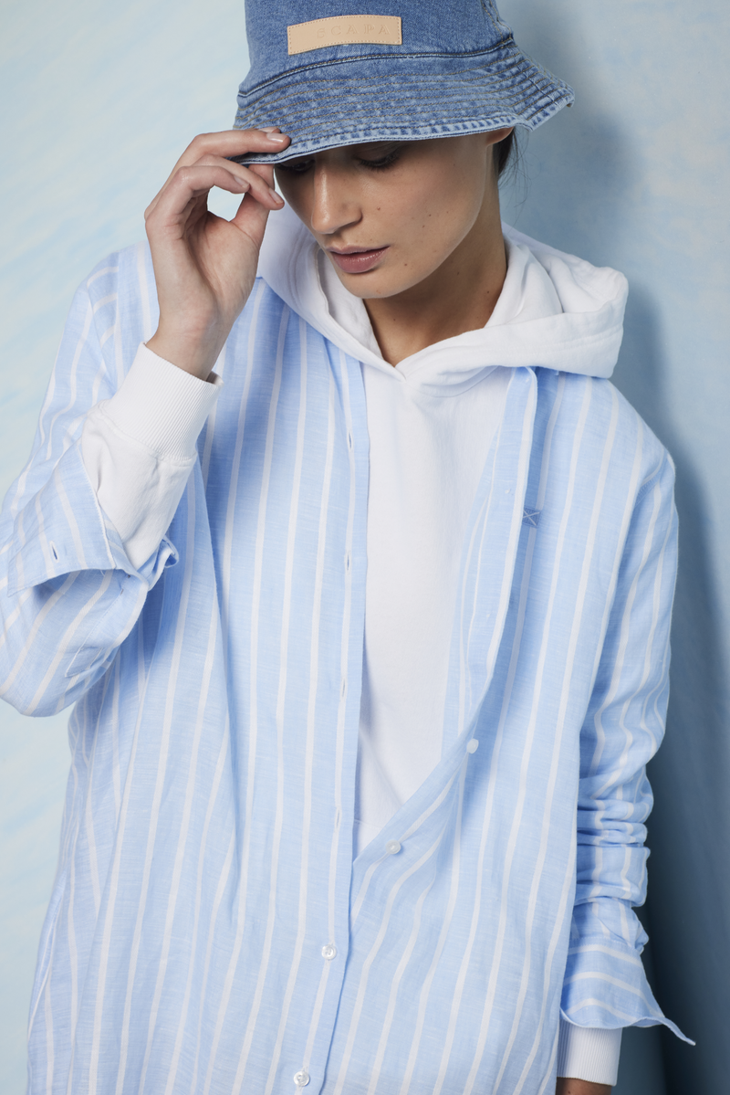 LINEN SHIRT STYLE DRESS ISY - DRESSES - SCAPA FASHION - SCAPA OFFICIAL