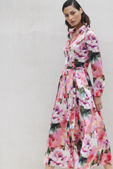 SILK ROSE FLORAL DRESS CHARLIE - DRESSES - SCAPA FASHION - SCAPA OFFICIAL