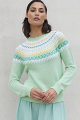 COTTON FAIRE ISLE KNIT PULL STELLA - PULLS - SCAPA FASHION - SCAPA OFFICIAL