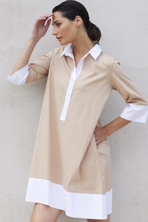 COTTON BLEND SHIRT-STYLE DRESS PENNY - DRESSES - SCAPA FASHION - SCAPA OFFICIAL