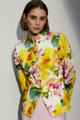 COTTON SATIN FLORAL JACKET HYLTON - JACKETS - SCAPA FASHION - SCAPA OFFICIAL