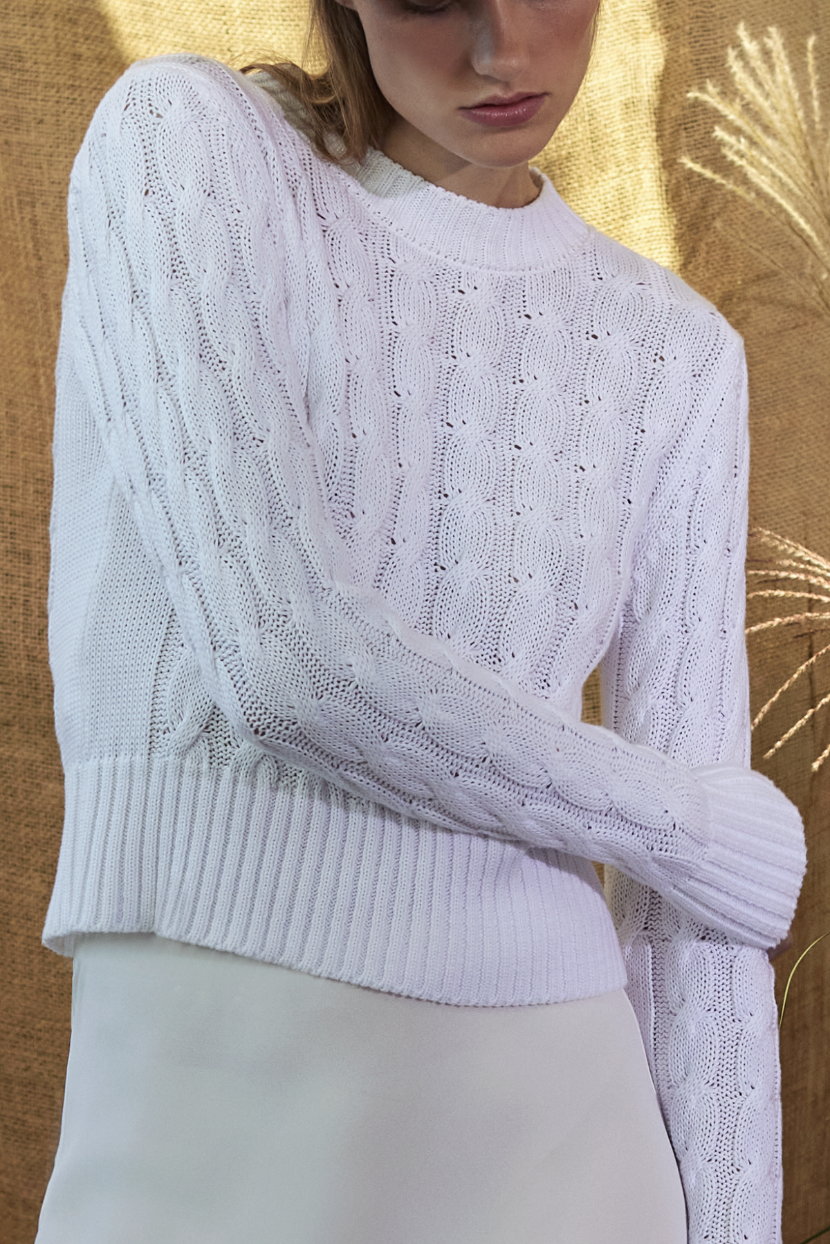 COTTON CABLE KNIT PULL GENA - PULLS - SCAPA FASHION - SCAPA OFFICIAL