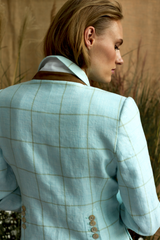 LINEN CHECKERED JACKET HAYWORTH - JACKETS - SCAPA FASHION - SCAPA OFFICIAL