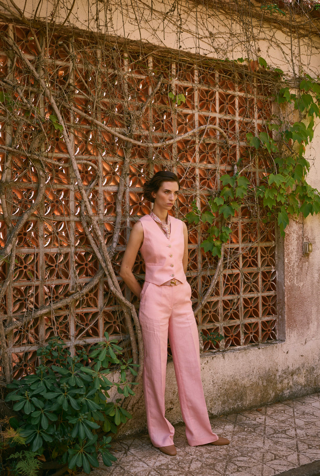 ITALIAN LINEN WAISTCOAT JANE