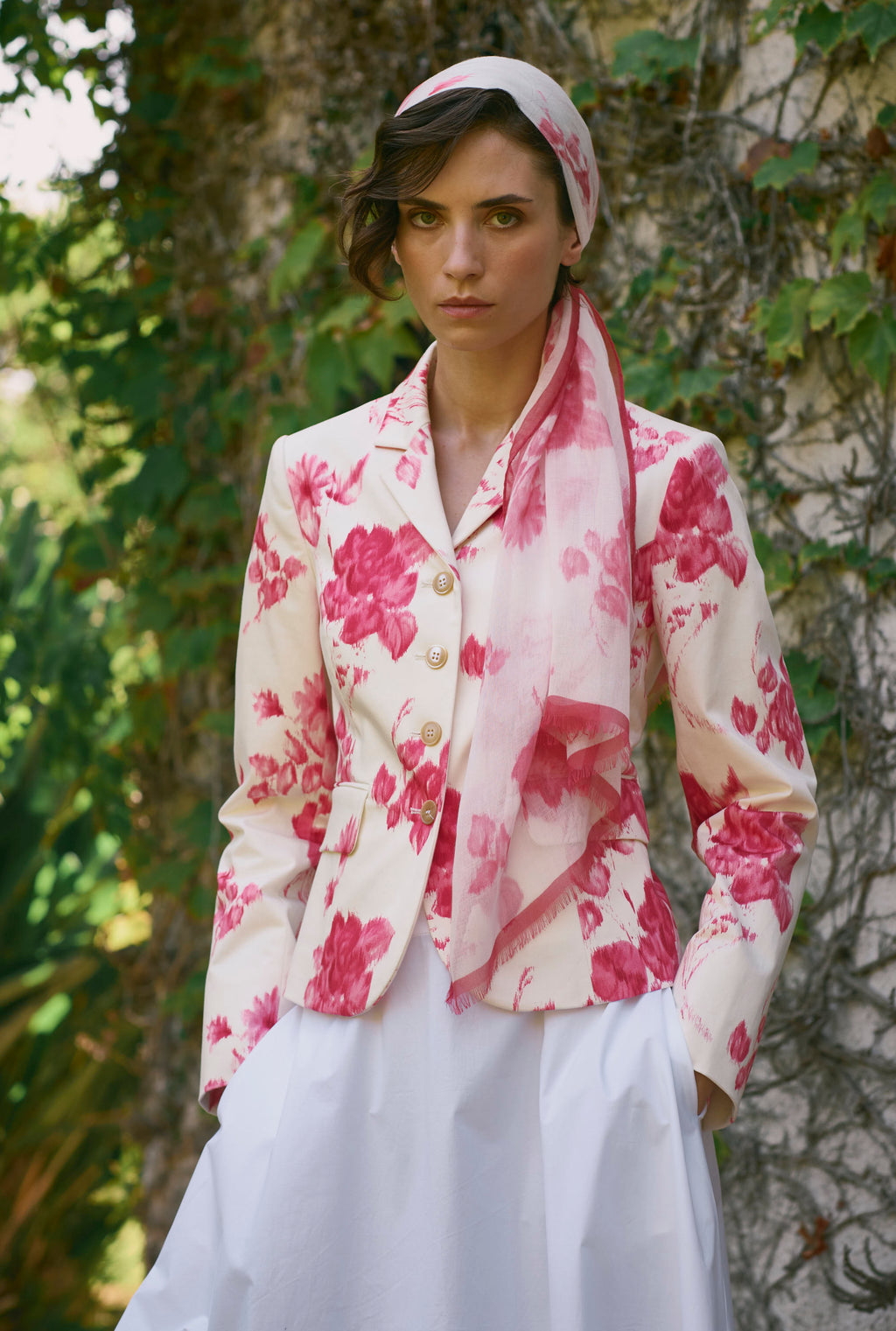 FLORAL COTTON JACKET IVY - JACKETS - SCAPA FASHION - SCAPA OFFICIAL