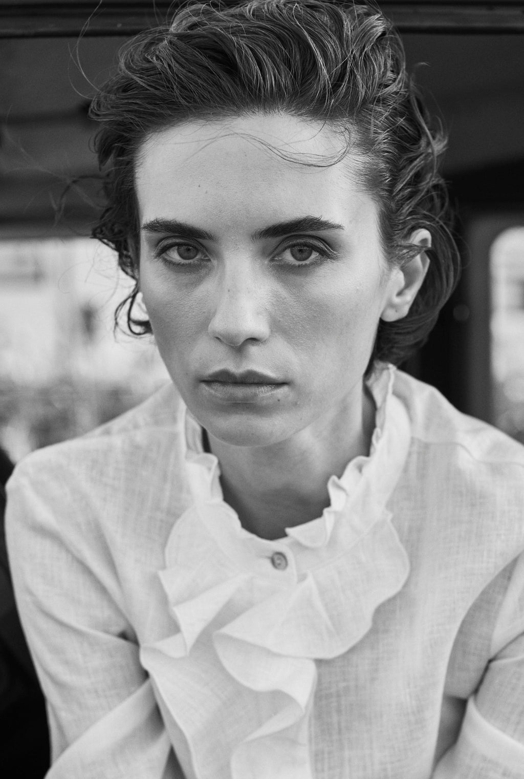 LINEN RUFFLED SHIRT CLAUDETTE