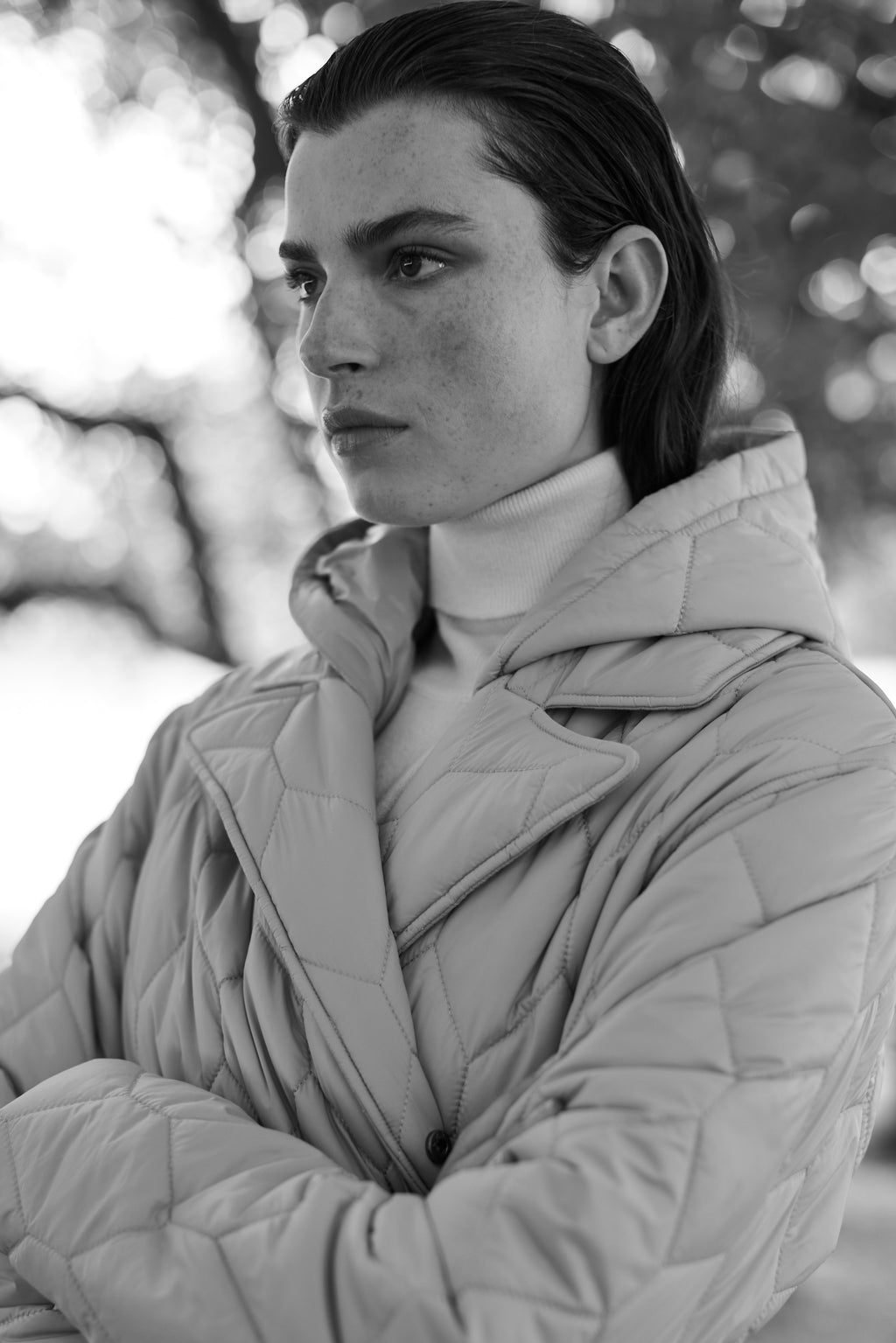 MERINO WOOL TURTLENECK PULL ROSE - SAND