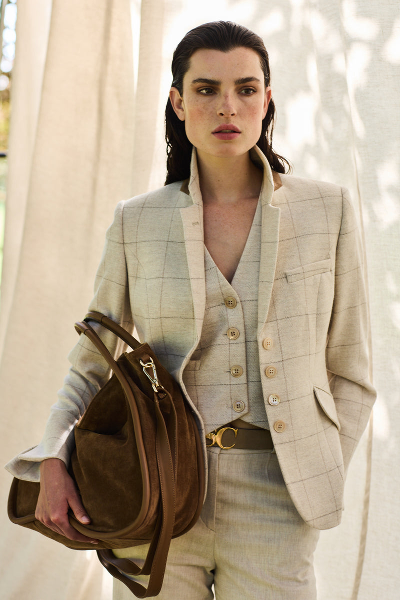 WOOL JACKET HAYWORTH - CHECK MASTIC