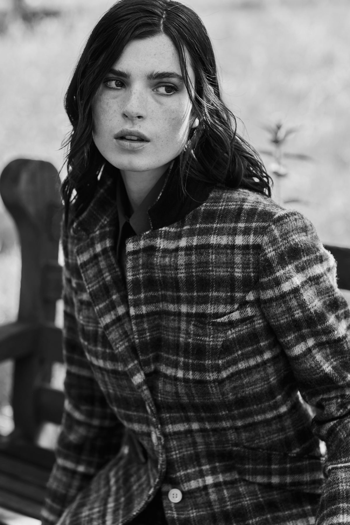 BRUSHED PURE SHETLAND WOOL JACKET SHERWOOD - PINE