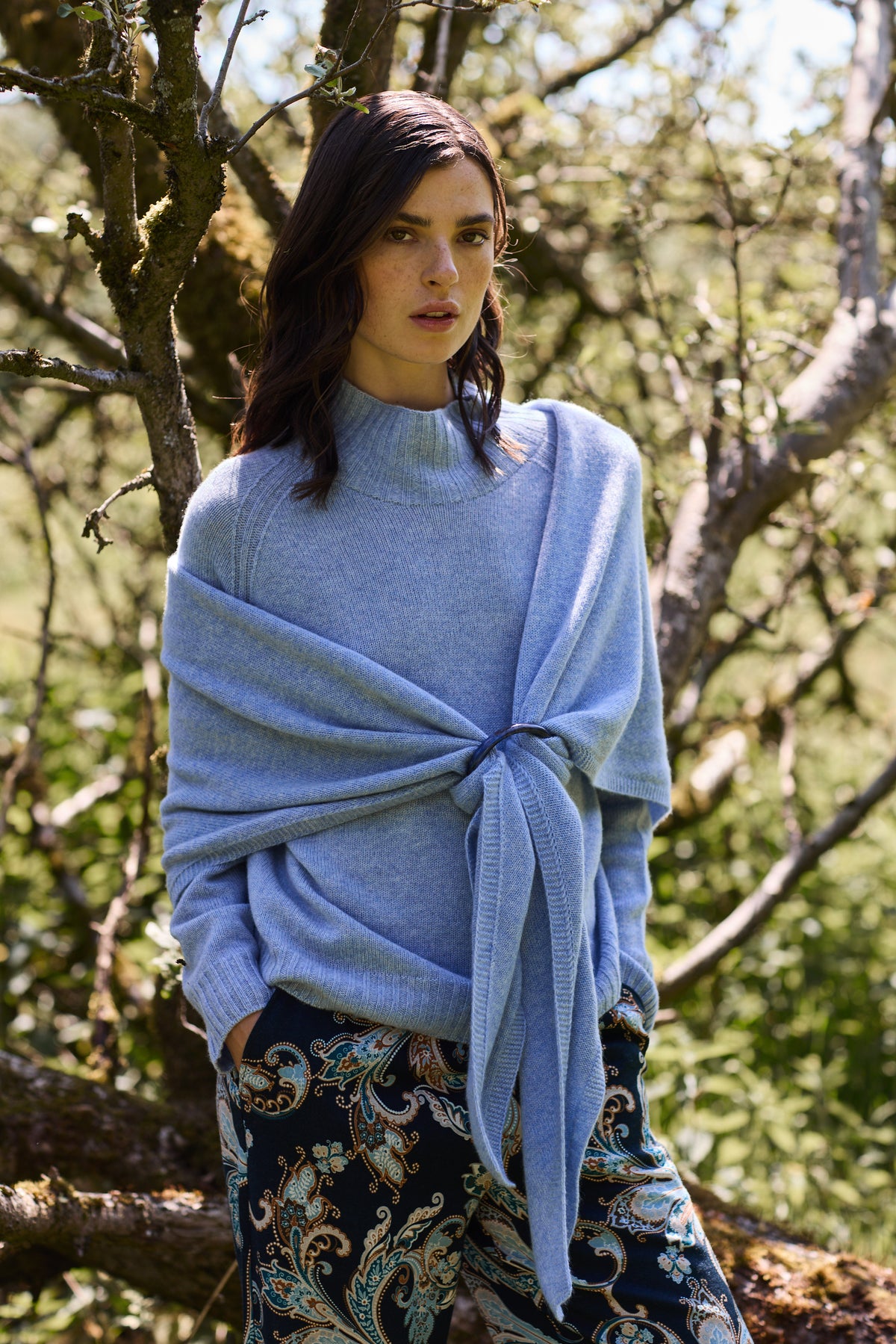 CASHMERE WOOL PULL NINA - SKY