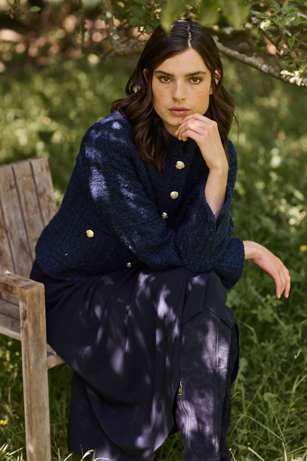 BOUCLE JACKET WILLOWA - NAVY