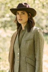 PURE WOOL JACKET HAYWORTH - HERRINGBONE GREY/MOSS (kopie)
