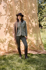 PURE WOOL JACKET HAYWORTH - HERRINGBONE GREY/MOSS (kopie)