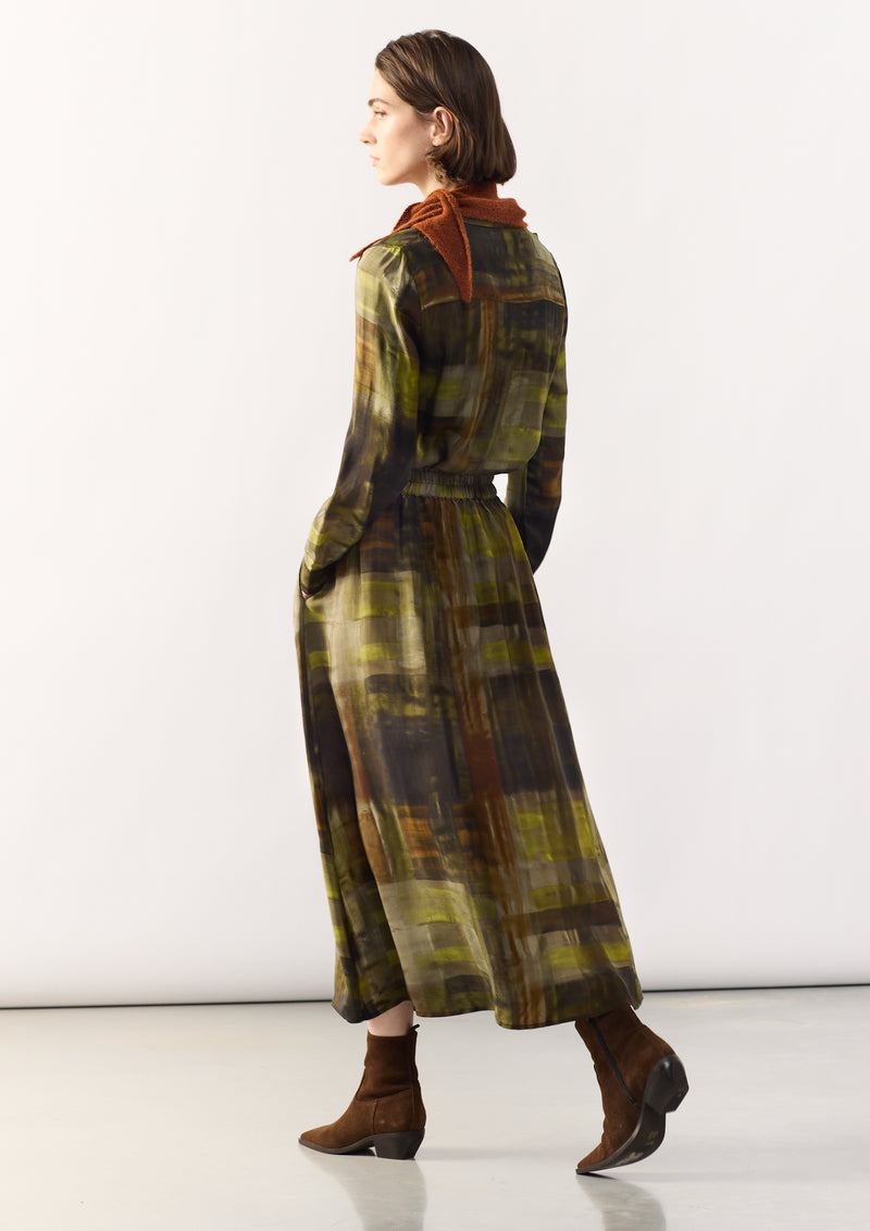 SKIRT CHEYENNE - OLIVE MIX PRINT