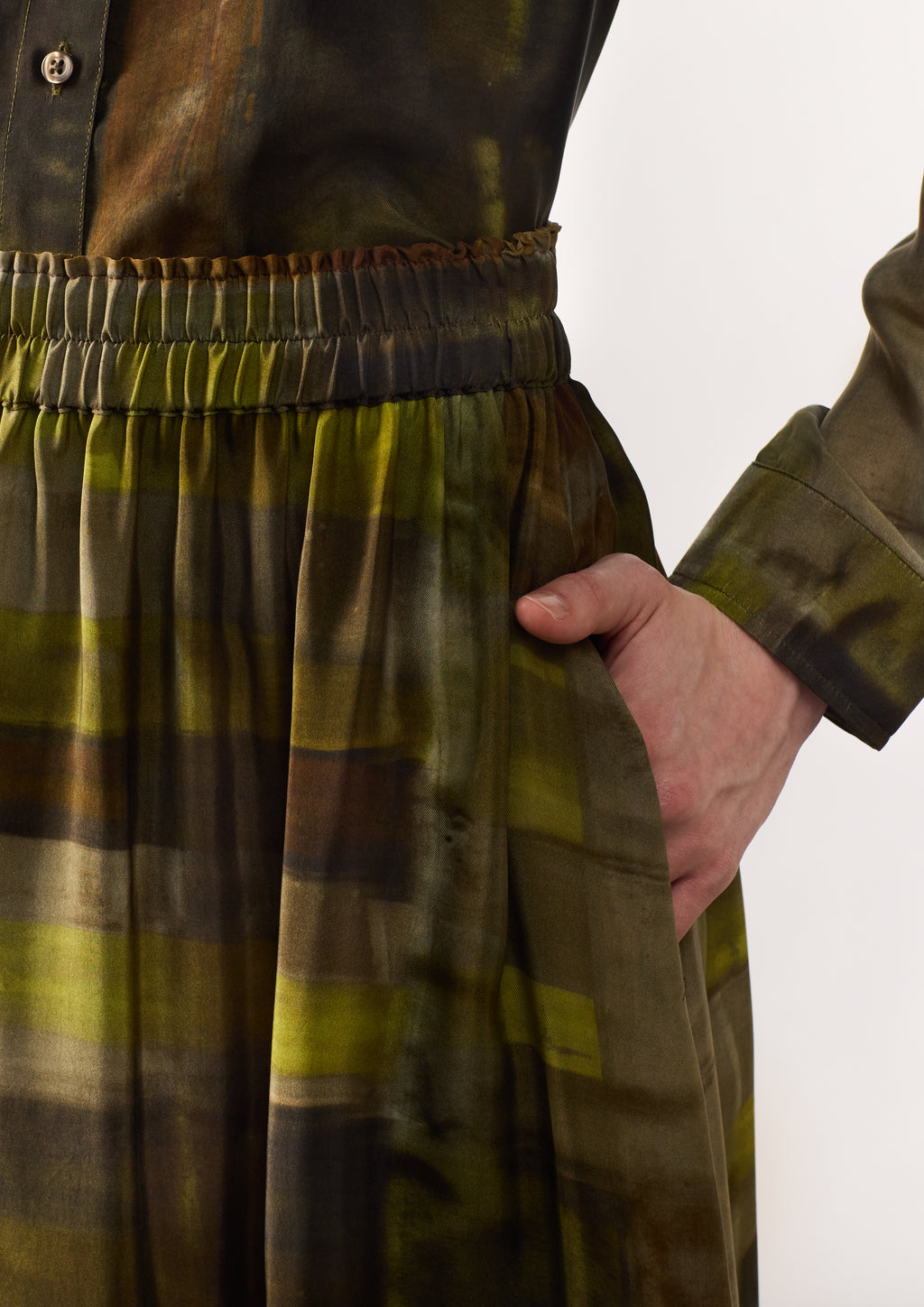 SKIRT CHEYENNE - OLIVE MIX PRINT
