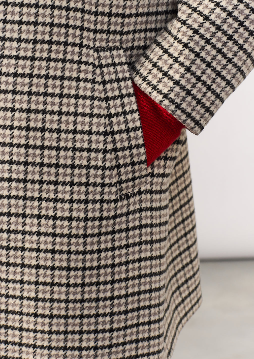 COAT AMOR -  HOUNDSTOOTH PATTERN