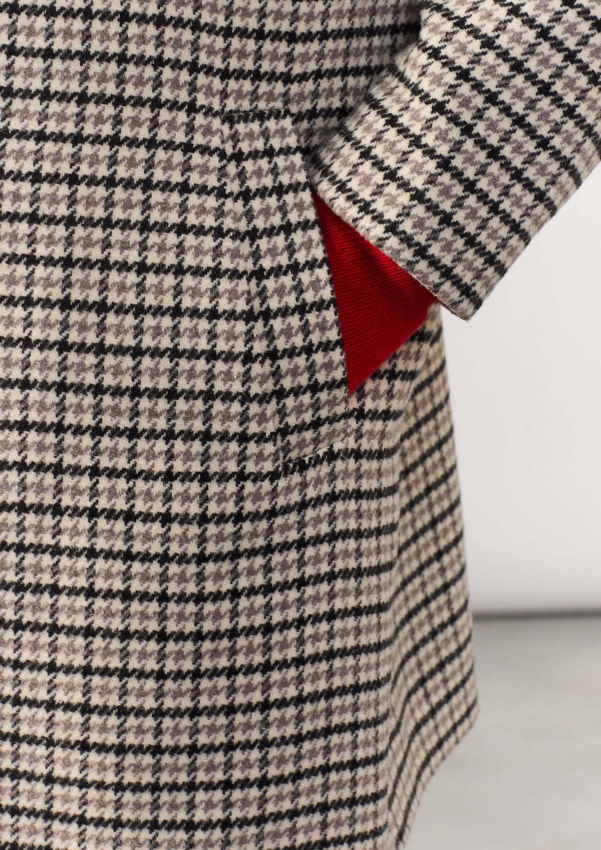 COAT AMOR -  HOUNDSTOOTH PATTERN - COATS - SCAPA FASHION - SCAPA OFFICIAL