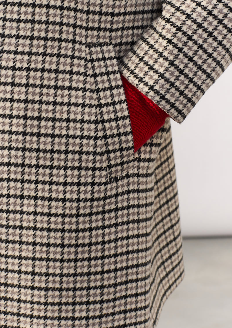 COAT AMOR -  HOUNDSTOOTH PATTERN