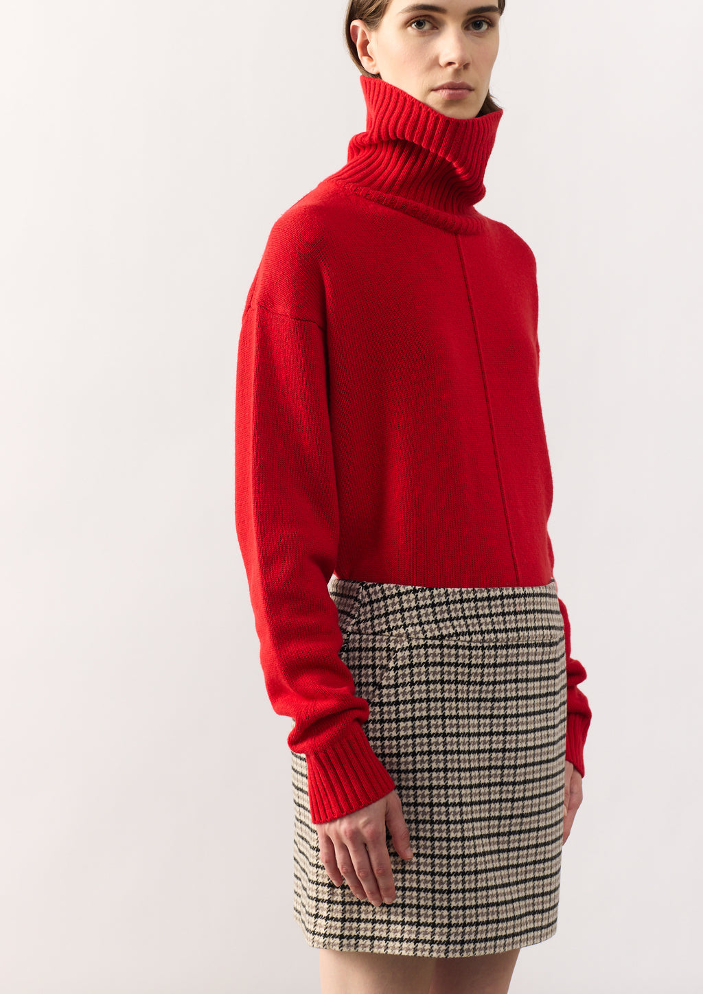 SKIRT MIKI - HOUNDSTOOTH PATTERN