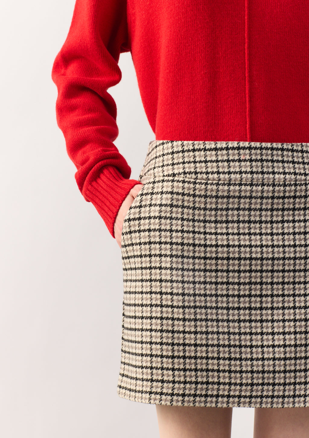 SKIRT MIKI - HOUNDSTOOTH PATTERN