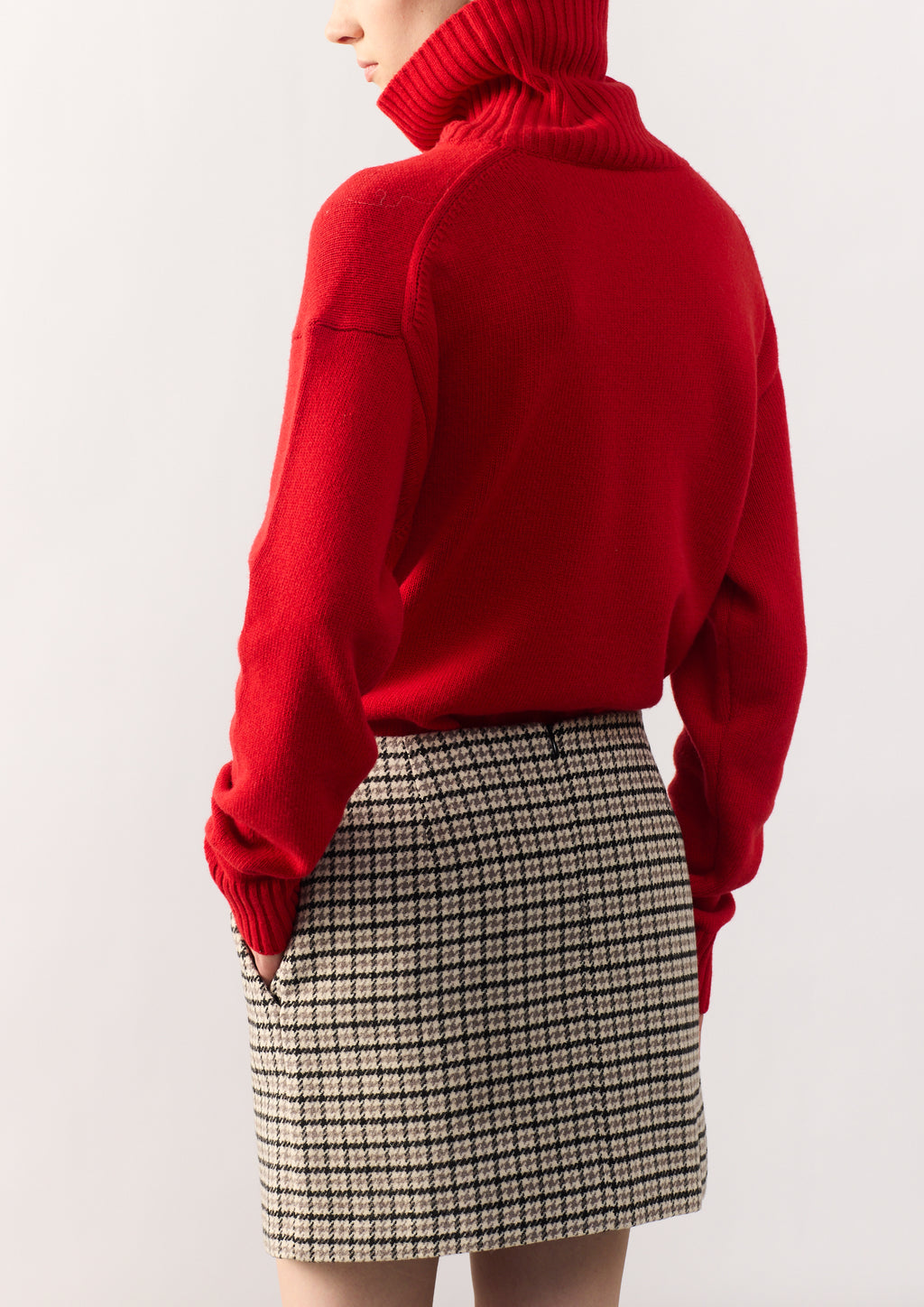 SKIRT MIKI - HOUNDSTOOTH PATTERN
