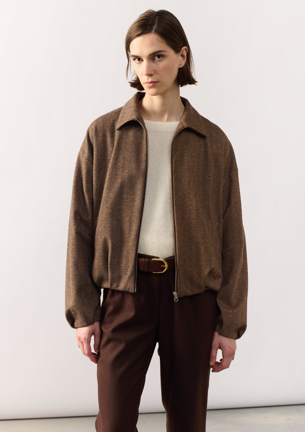 JACKET SAYA - HERRINGBONE BROWN