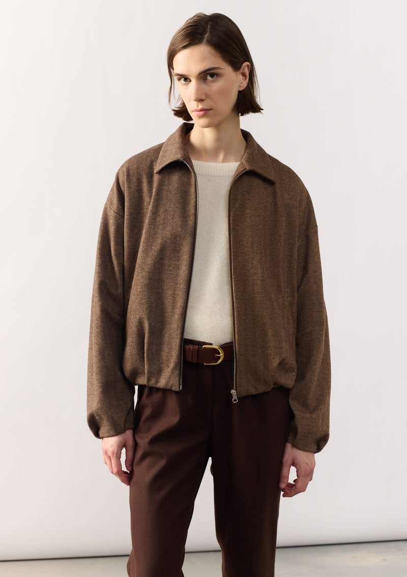 JACKET SAYA - HERRINGBONE BROWN