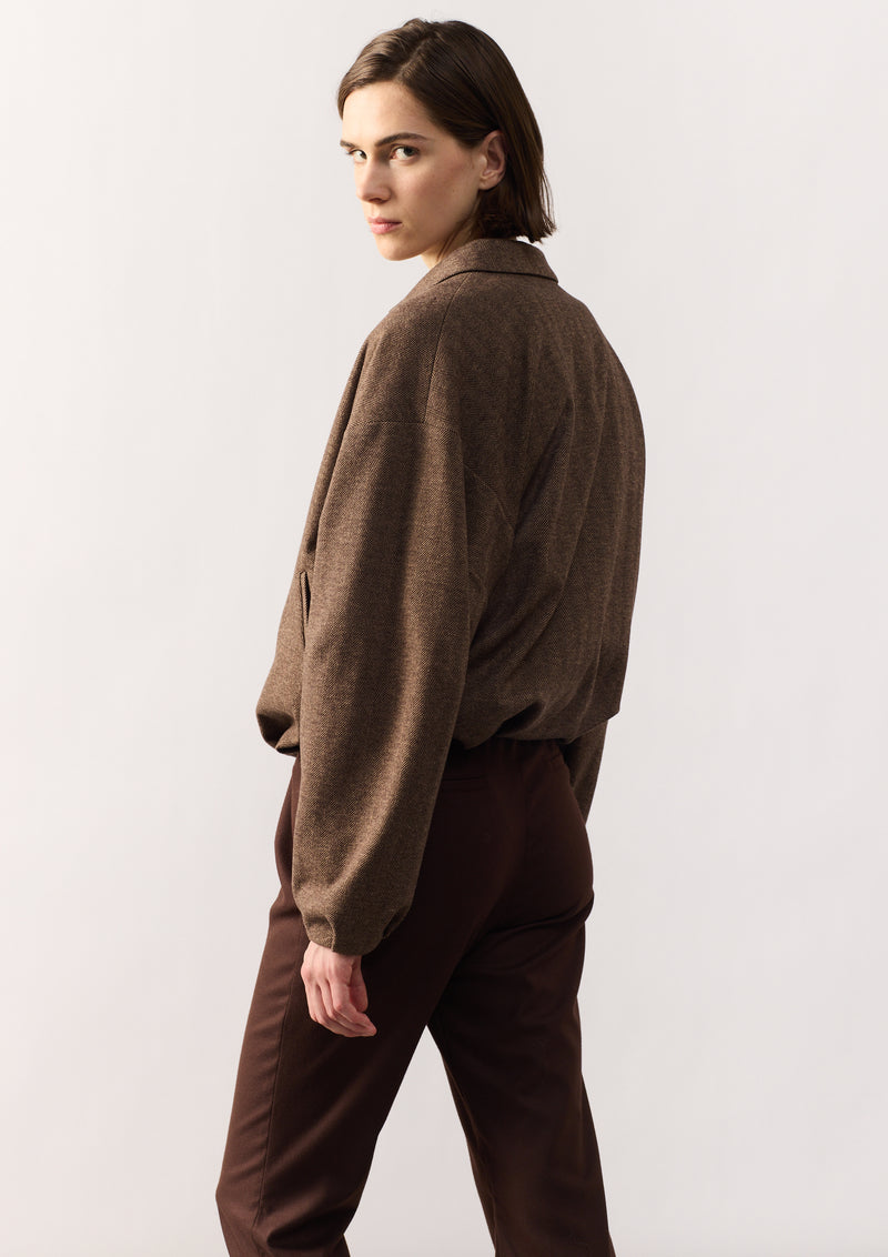 JACKET SAYA - HERRINGBONE BROWN