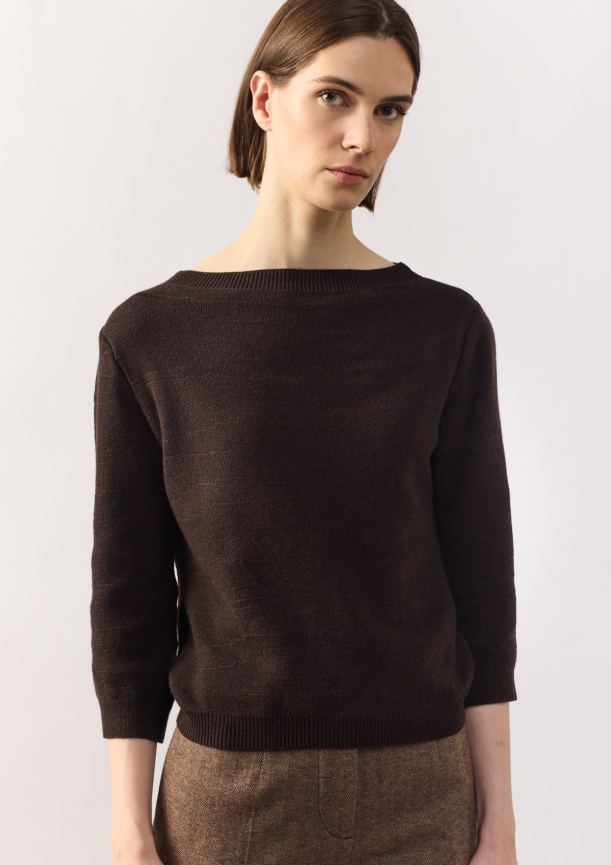 PULL AMELIA - BROWN - PULLS - SCAPA FASHION - SCAPA OFFICIAL