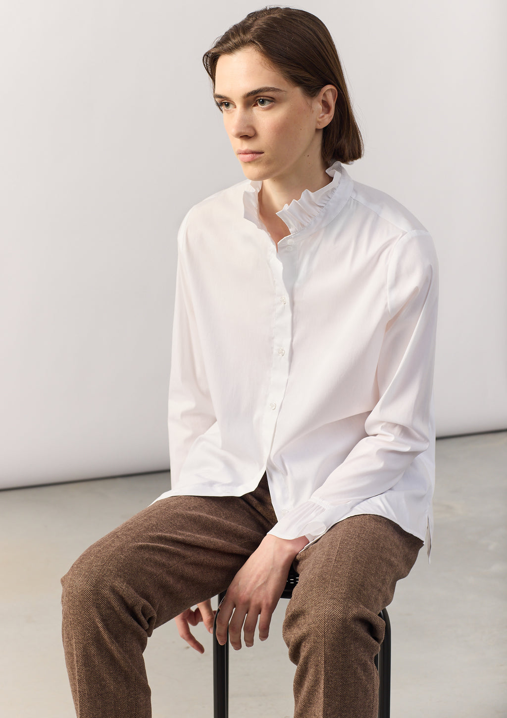 COTTON SHIRT RAKU - WHITE
