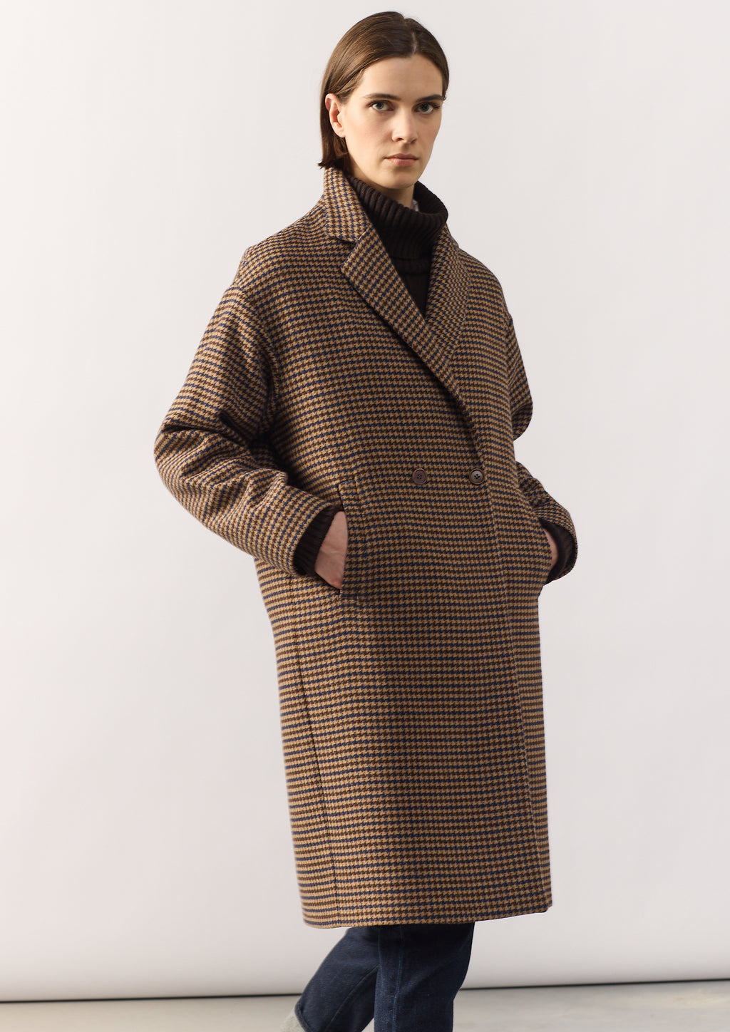 COAT BEYONCE - CAMEL PATTERN