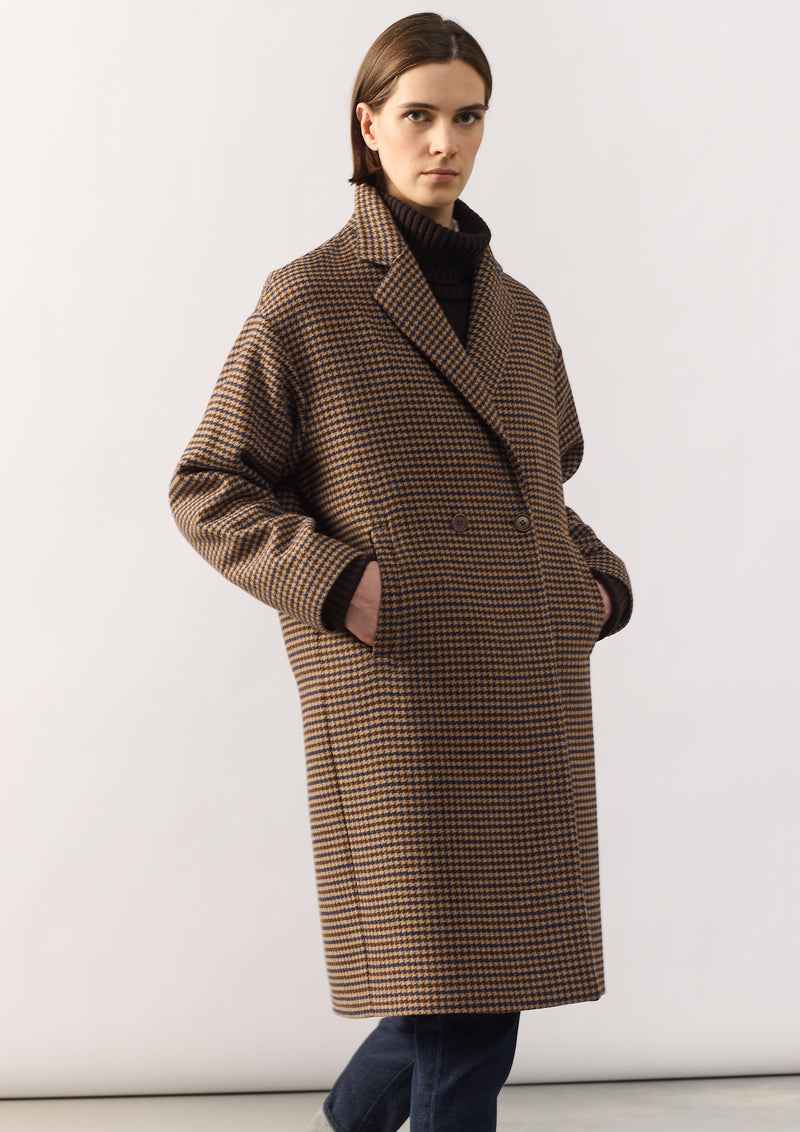COAT BEYONCE - CAMEL PATTERN