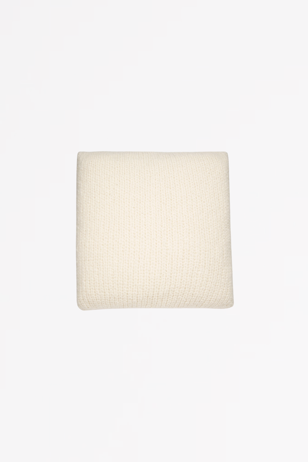 Lulu -  handknitted cushion cover - chalk white