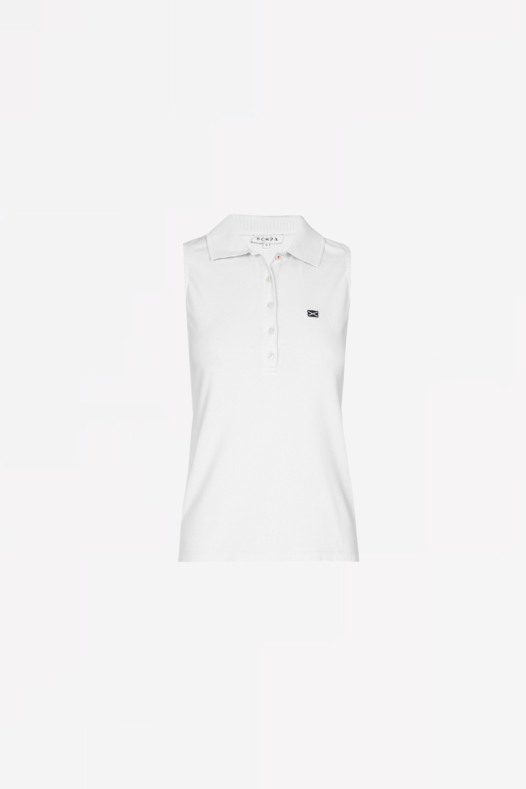 COTTON SLEEVELESS POLO SHIRT GINGER - Shirts - SCAPA FASHION - SCAPA OFFICIAL