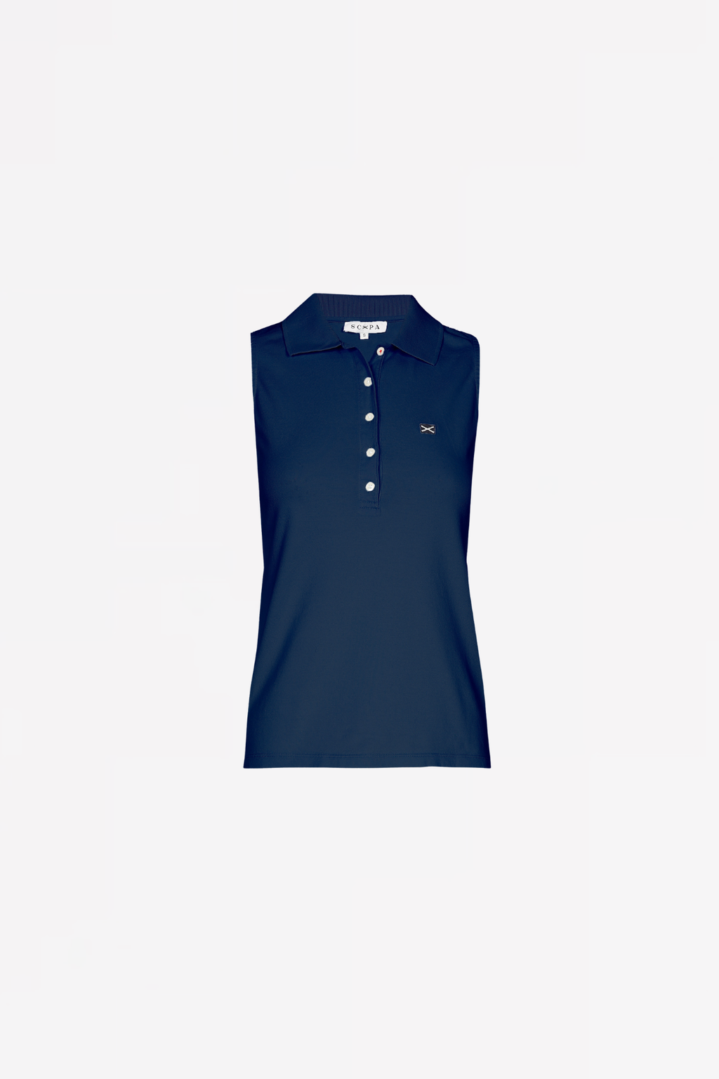 COTTON SLEEVELESS POLO SHIRT GINGER - Shirts - SCAPA FASHION - SCAPA OFFICIAL