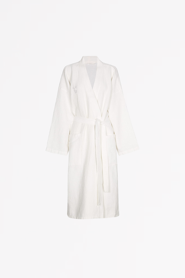 VILA kimono mini waffle S/M - white