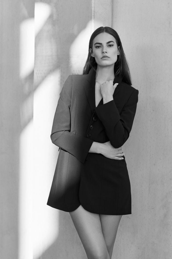 BLACK COOL WOOL JACKET HALIFAX