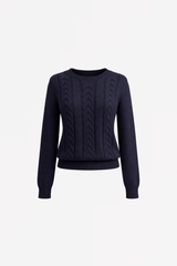 COTTON PULL GWENDY WITH CABLE DETAIL - PULLS - SCAPA FASHION - SCAPA OFFICIAL