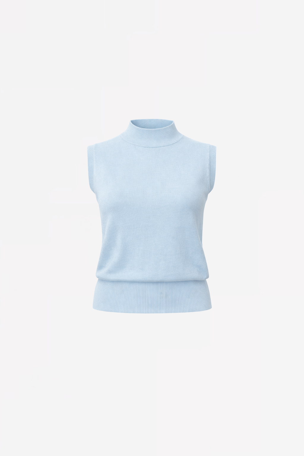 SLEEVELESS COTTON PULL GLORIA - LT BLUE/CREAM/OLD PINK - PULLS - SCAPA FASHION - SCAPA OFFICIAL