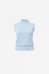 SLEEVELESS COTTON PULL GLORIA - LT BLUE/CREAM/OLD PINK - PULLS - SCAPA FASHION - SCAPA OFFICIAL