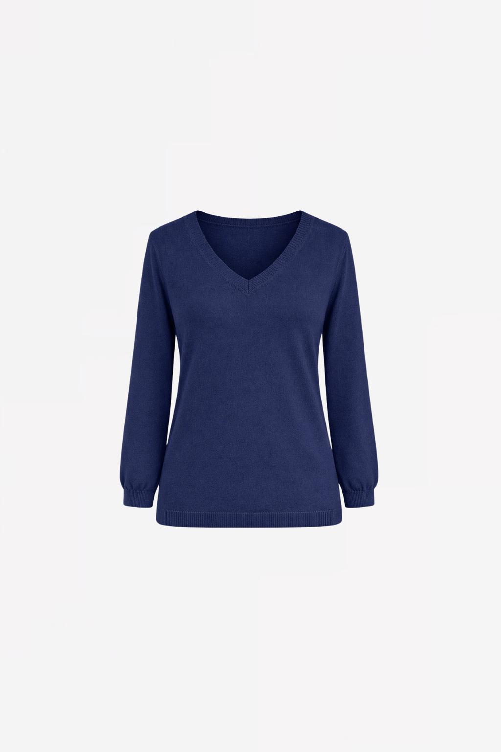V-NECK PULL CLARICE - WHITE/NAVY/LIGHT BLUE - PULLS - SCAPA FASHION - SCAPA OFFICIAL