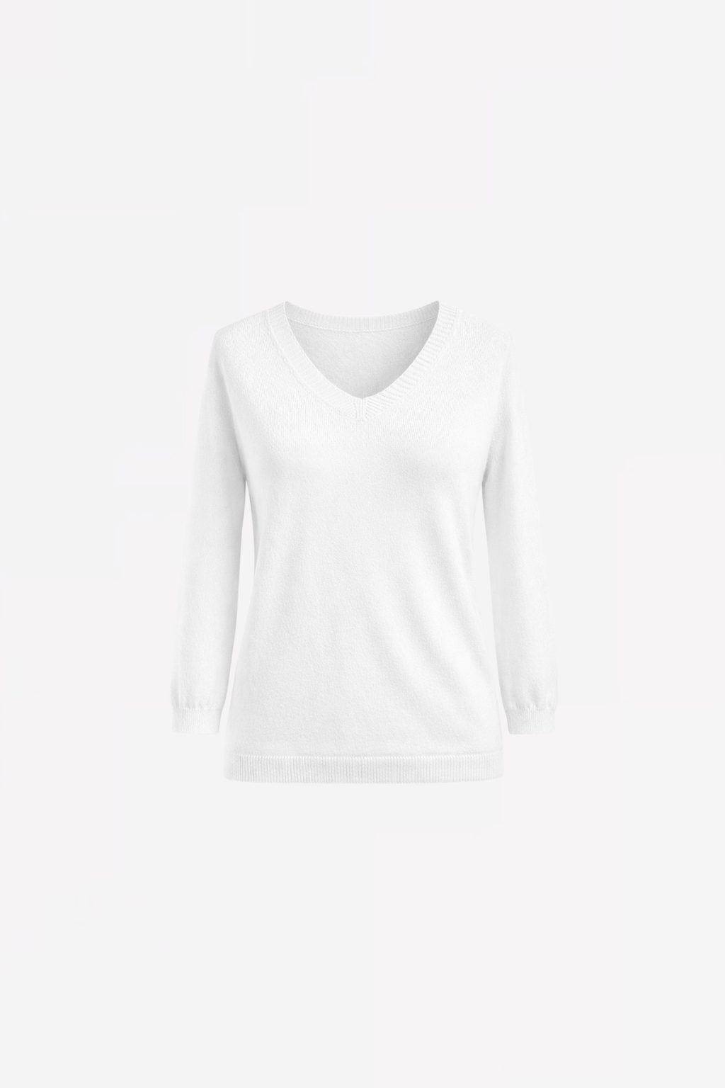 V-NECK PULL CLARICE - WHITE/NAVY/LIGHT BLUE - PULLS - SCAPA FASHION - SCAPA OFFICIAL