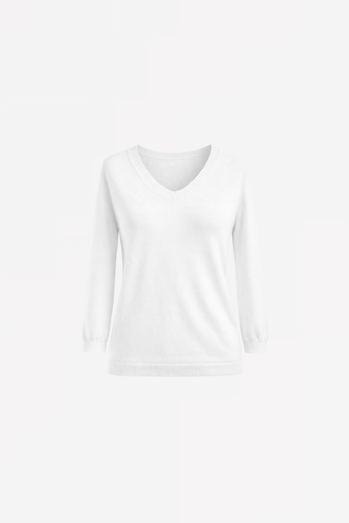 V-NECK PULL CLARICE - WHITE/NAVY/LIGHT BLUE - PULLS - SCAPA FASHION - SCAPA OFFICIAL
