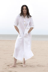 RELAXED LINEN SHIRT MAXI DRESS ARWIN - 7 colours - DRESSES - SCAPA FASHION - SCAPA OFFICIAL