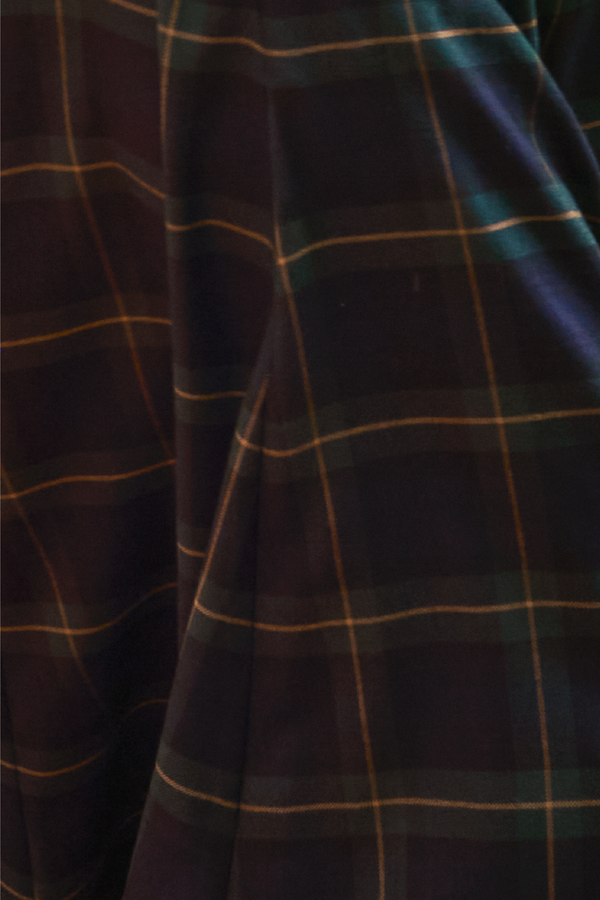 WOOL PLAID DESIGN DRESS CHARLIE