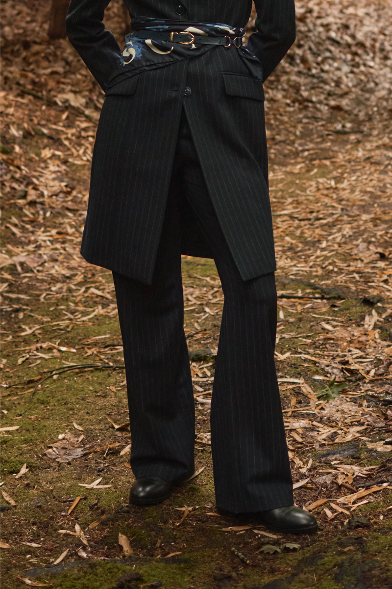 FINE ITALIAN WOOL PINSTRIPE TROUSER JOLENE - TROUSERS - SCAPA FASHION - SCAPA OFFICIAL